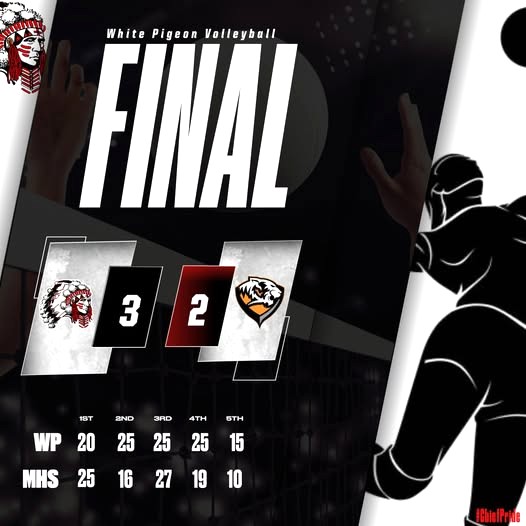 White Pigeon beats Marcellus in SW 10 volleyball